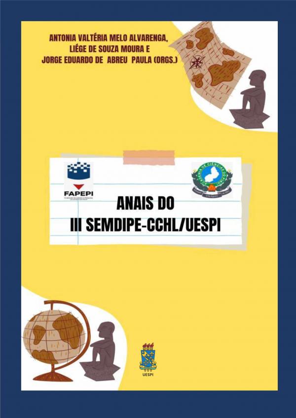 Capa para Anais do III Seminário Didático-Pedagógico do CCHL – SEMDIPE.  Caderno de Resumos do  III  Seminário Didático-Pedagógico do CCHL – SEMDIPE   