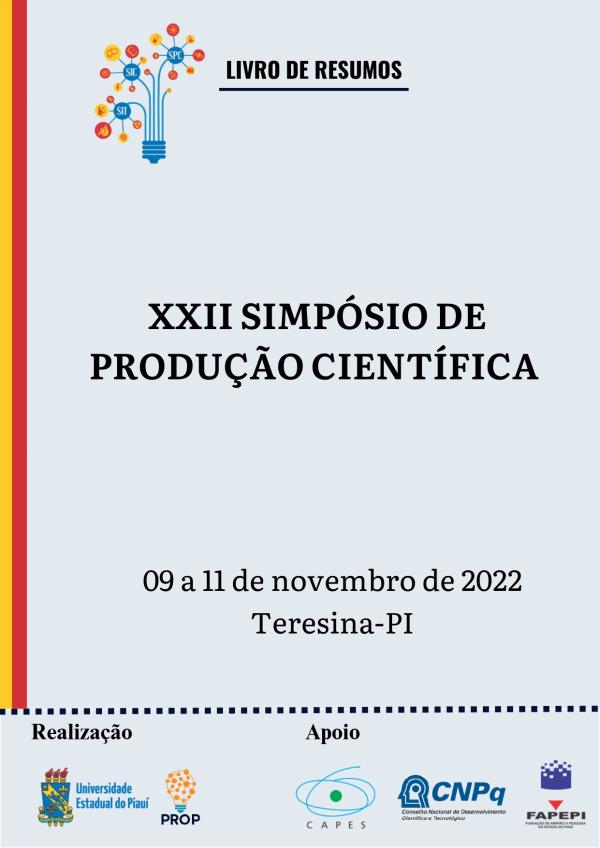 Capa para Livro de Resumos: XXII Simpósio de Produção Científica – SPC 