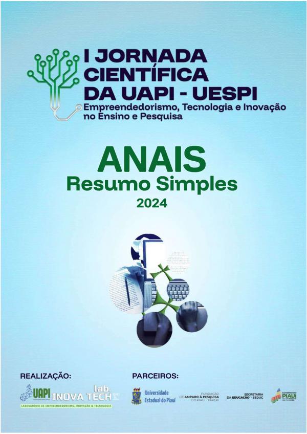 Capa para Anais da I Jornada Científica da UAPI