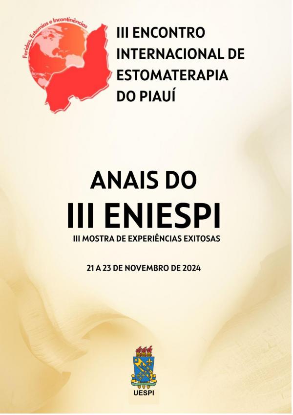 Capa para Anais do III Encontro Internacional de Estomaterapia do Piauí - ENIESPI