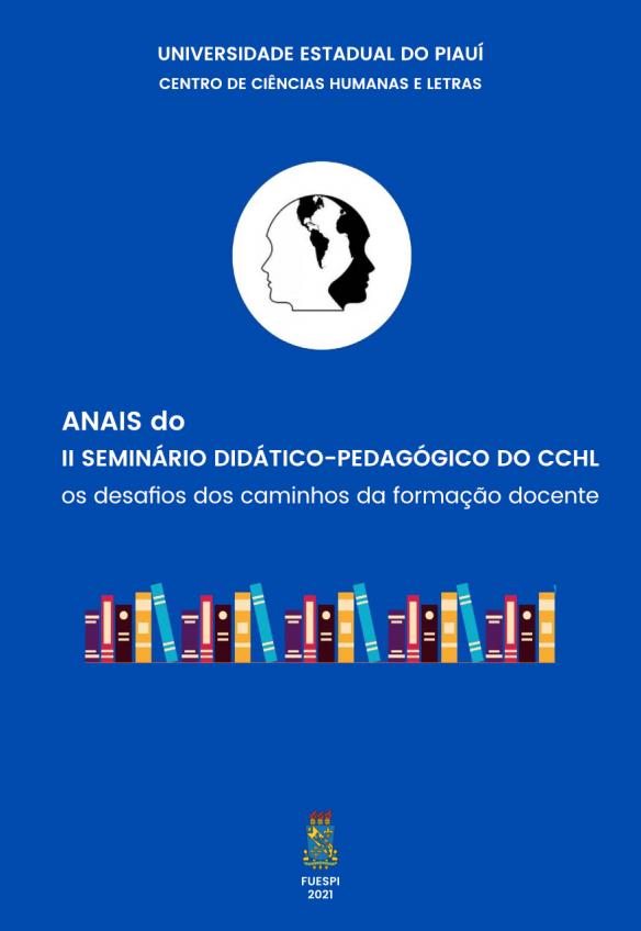 Capa para Anais do II Seminário Didático-Pedagógico do CCHL: os desafios dos caminhos da formação docente