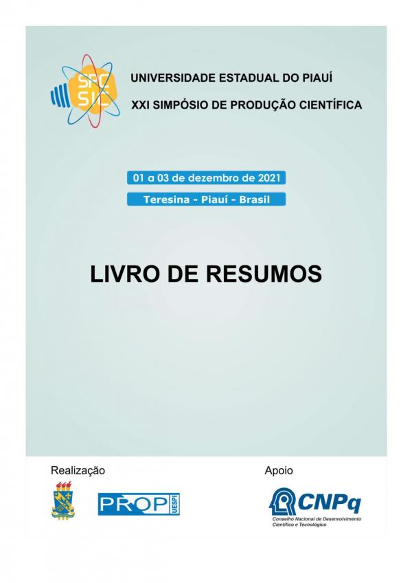 Capa para Livro de resumos do XXI Seminário de Produção Científica - SPC 