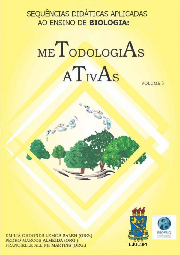 Capa para Sequências Didáticas Aplicadas ao Ensino de Biologia: Metodologias Ativas (volume 3)