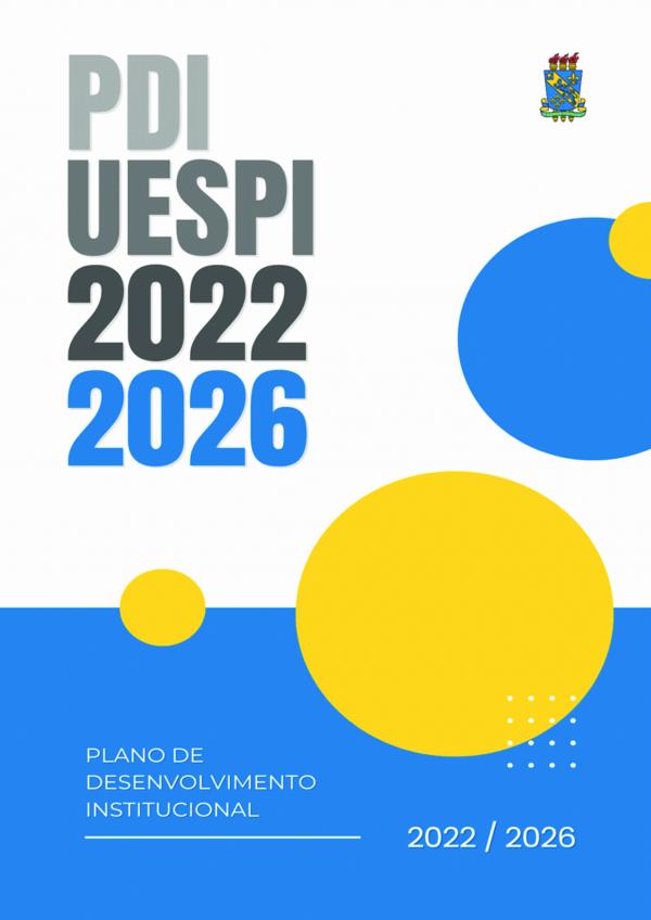Capa para PLANO DE DESENVOLVIMENTO INSTITUCIONAL – PDI: 2022-2026
