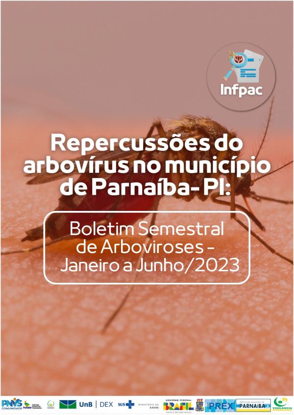 Capa para Repercussões do arbovírus no município de Parnaíba- PI: boletim semestral de Arboviroses - Janeiro a Junho/2023