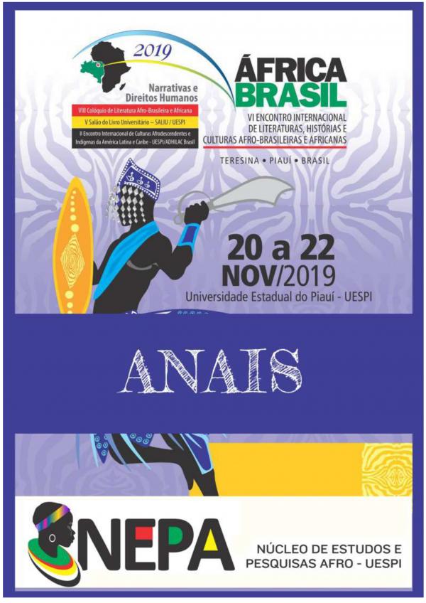 Capa para Anais do VI Encontro Internacional de Literaturas, Histórias e Culturas Afro-Brasileiras e Africanas: narrativas e direitos humanos