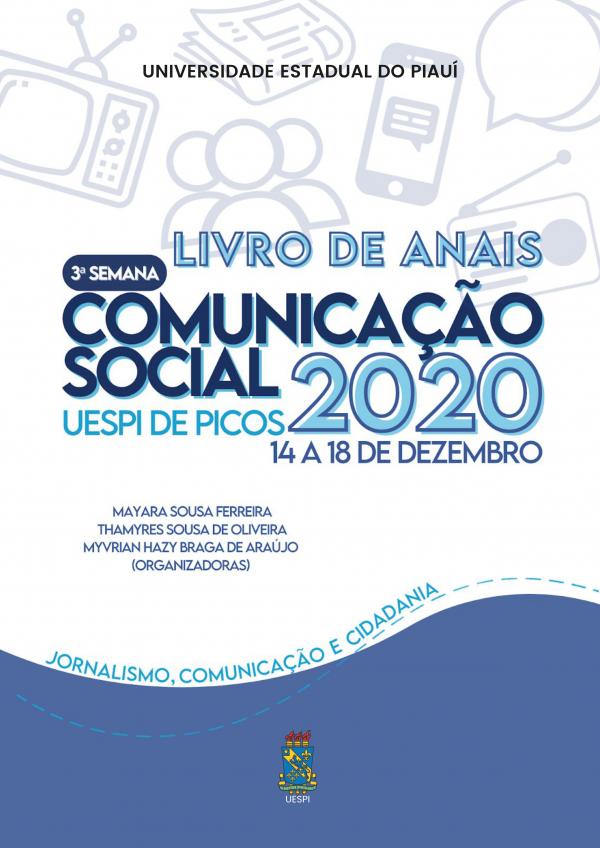 Capa para Anais da III Semana de Comunicação Social da UESPI de Picos: jornalismo, educação e cidadania