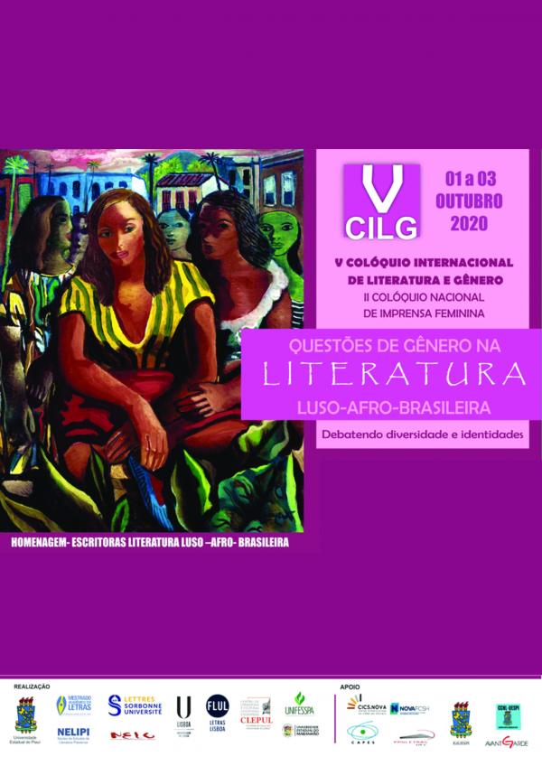 Capa para Anais do V Colóquio Internacional de Literatura e Gênero: questões de gênero na literatura luso-afro-brasileira / II Colóquio Nacional de Imprensa Feminina: debatendo diversidade e identidades