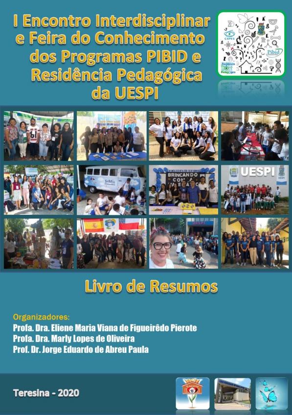 Capa para Livro de resumos do I Encontro Interdisciplinar e Feira do Conhecimento dos Programas PIBID e Residência Pedagógica da UESPI
