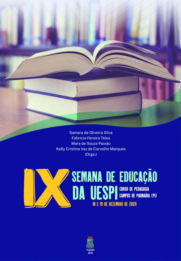 Capa para Anais da IX SEMANA DE EDUCAÇÃO DA UESPI: CURSO DE PEDAGOGIA CAMPUS DE PARNAÍBA (PI)