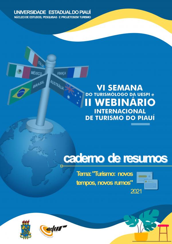 Capa para Caderno de Resumos do II Webinário Internacional de Turismo do Piauí e VI Semana do Turismólogo da UESPI